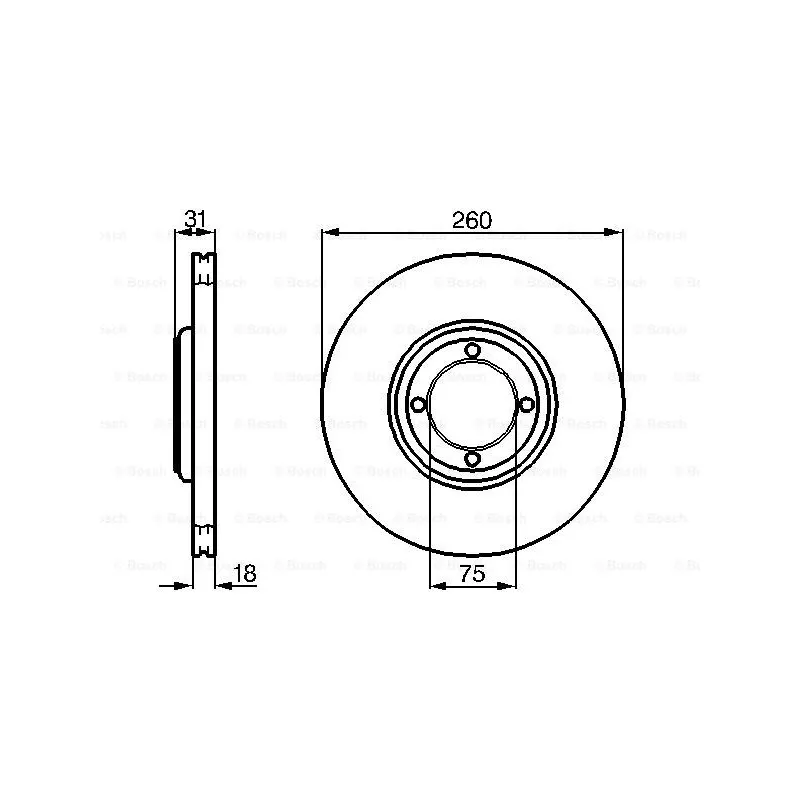 Jeu de 2 disques de frein avant BOSCH 0 986 478 522
