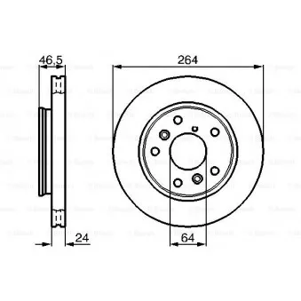 Jeu de 2 disques de frein avant BOSCH 0 986 478 523