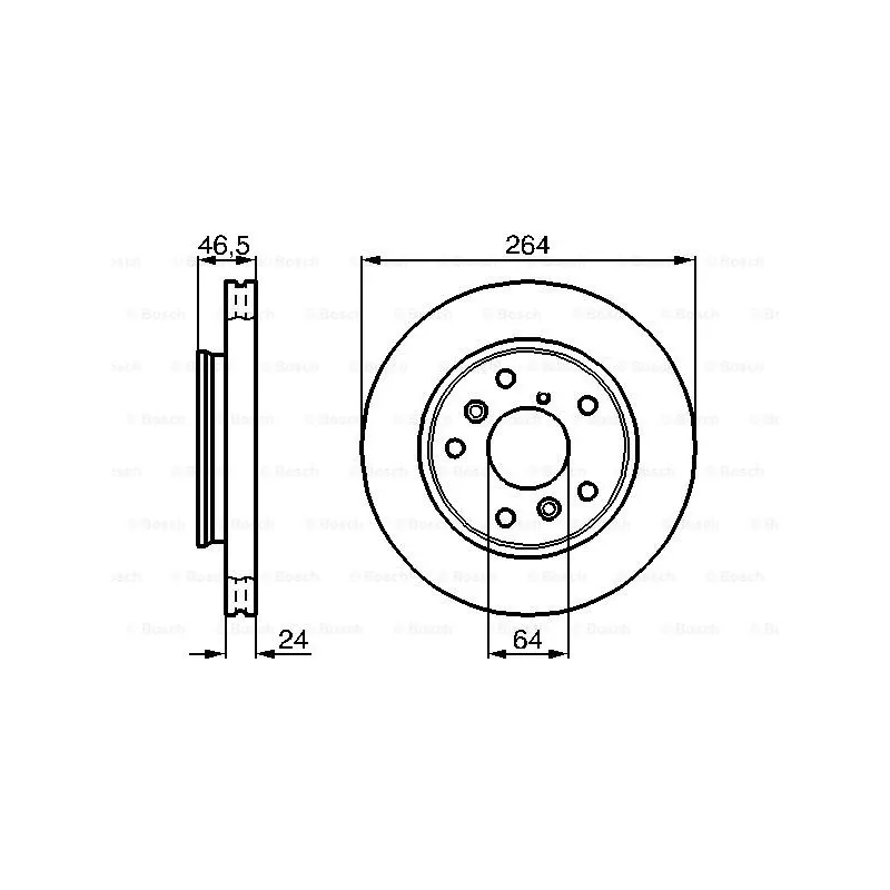 Jeu de 2 disques de frein avant BOSCH 0 986 478 523