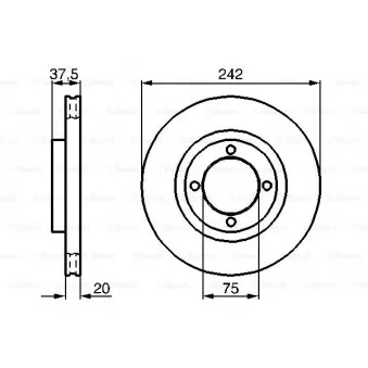 Jeu de 2 disques de frein avant BOSCH 0 986 478 524