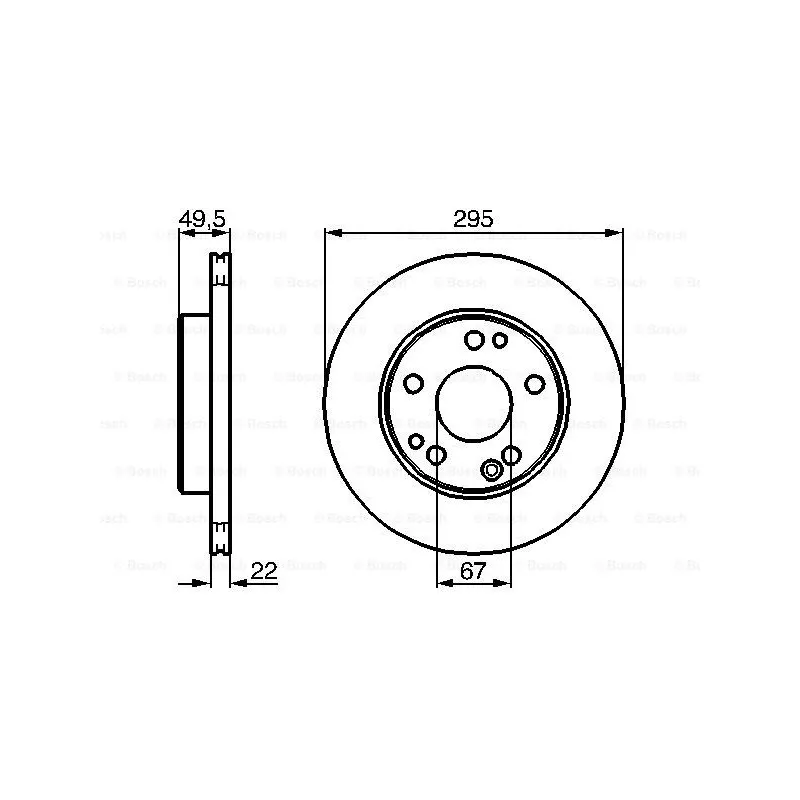 Jeu de 2 disques de frein avant BOSCH 0 986 478 525