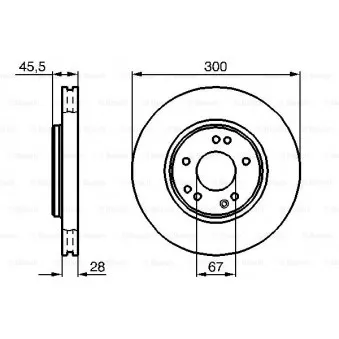 Jeu de 2 disques de frein avant BOSCH 0 986 478 526