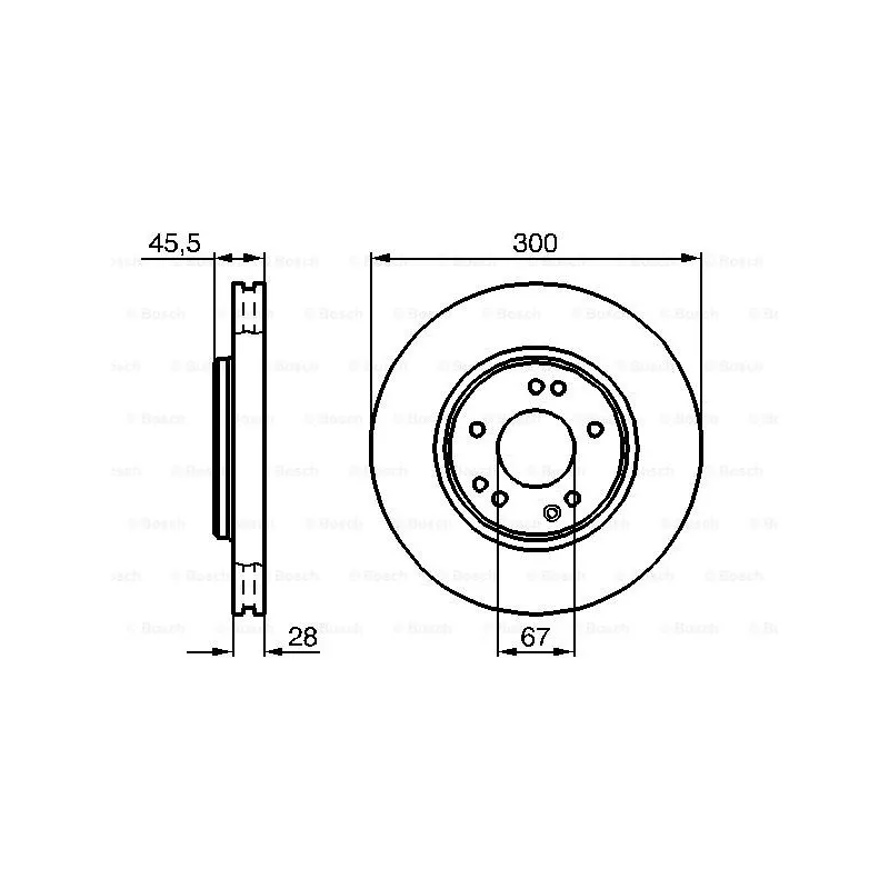 Jeu de 2 disques de frein avant BOSCH 0 986 478 526
