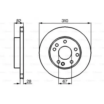 Jeu de 2 disques de frein avant BOSCH 0 986 478 528