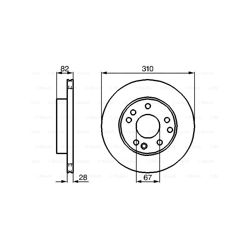 Jeu de 2 disques de frein avant BOSCH 0 986 478 528