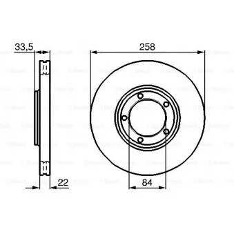 Jeu de 2 disques de frein avant BOSCH 0 986 478 530