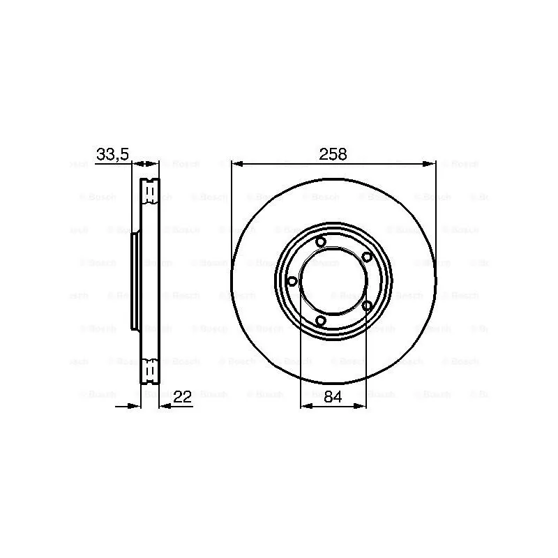Jeu de 2 disques de frein avant BOSCH 0 986 478 530