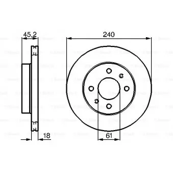 Jeu de 2 disques de frein avant BOSCH 0 986 478 533