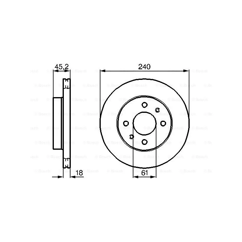 Jeu de 2 disques de frein avant BOSCH 0 986 478 533