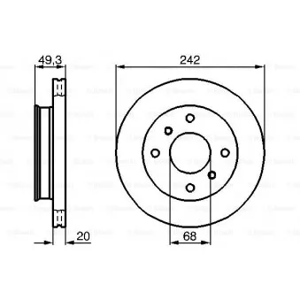 Jeu de 2 disques de frein avant BOSCH 0 986 478 534