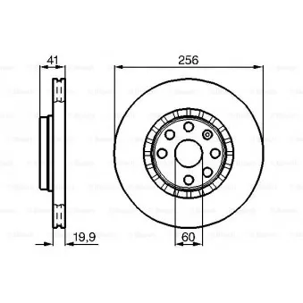 Jeu de 2 disques de frein avant BOSCH 0 986 478 535