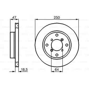 Jeu de 2 disques de frein avant BOSCH 0 986 478 540