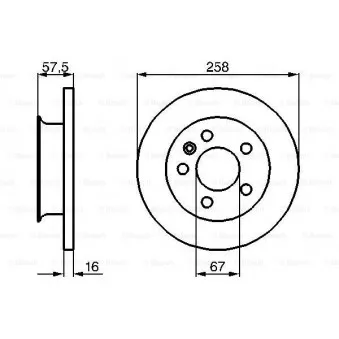 Jeu de 2 disques de frein avant BOSCH 0 986 478 544