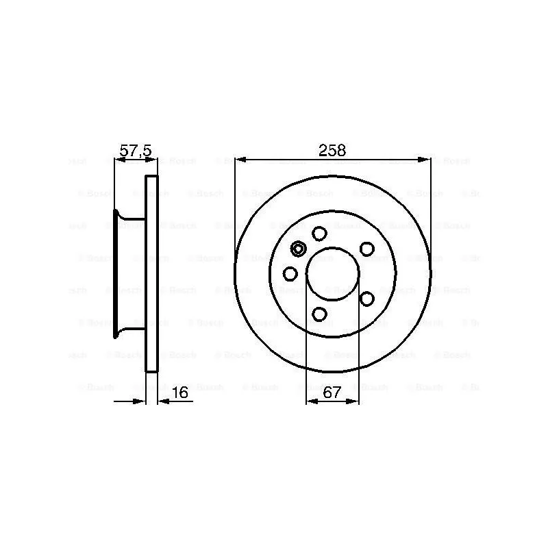 Jeu de 2 disques de frein avant BOSCH 0 986 478 544