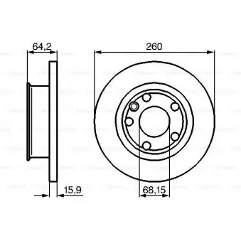 Jeu de 2 disques de frein avant BOSCH 0 986 478 547