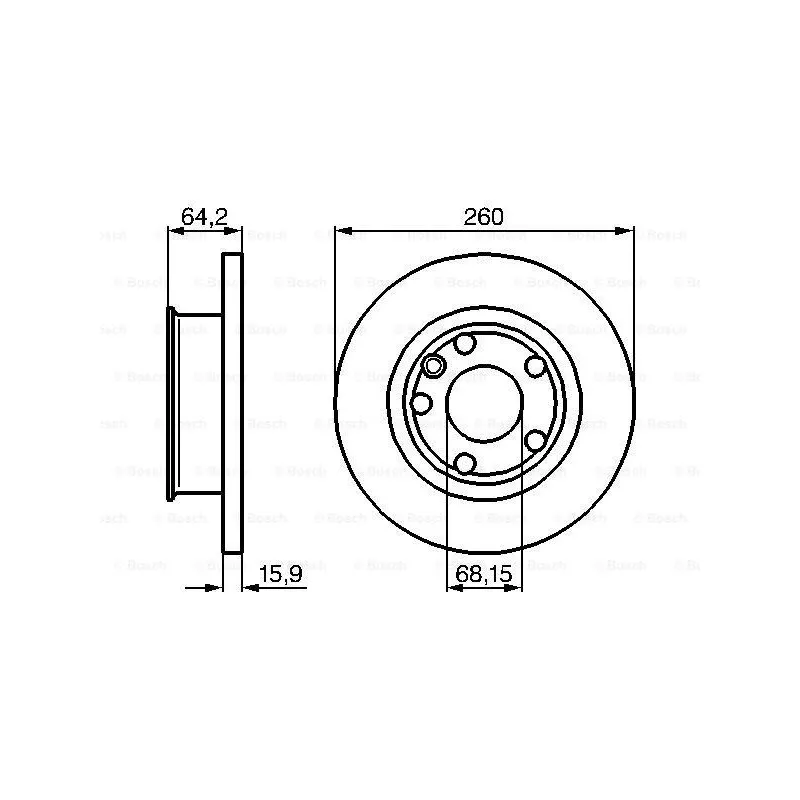 Jeu de 2 disques de frein avant BOSCH 0 986 478 547