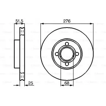 Jeu de 2 disques de frein avant BOSCH 0 986 478 549