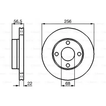 Jeu de 2 disques de frein avant BOSCH 0 986 478 550