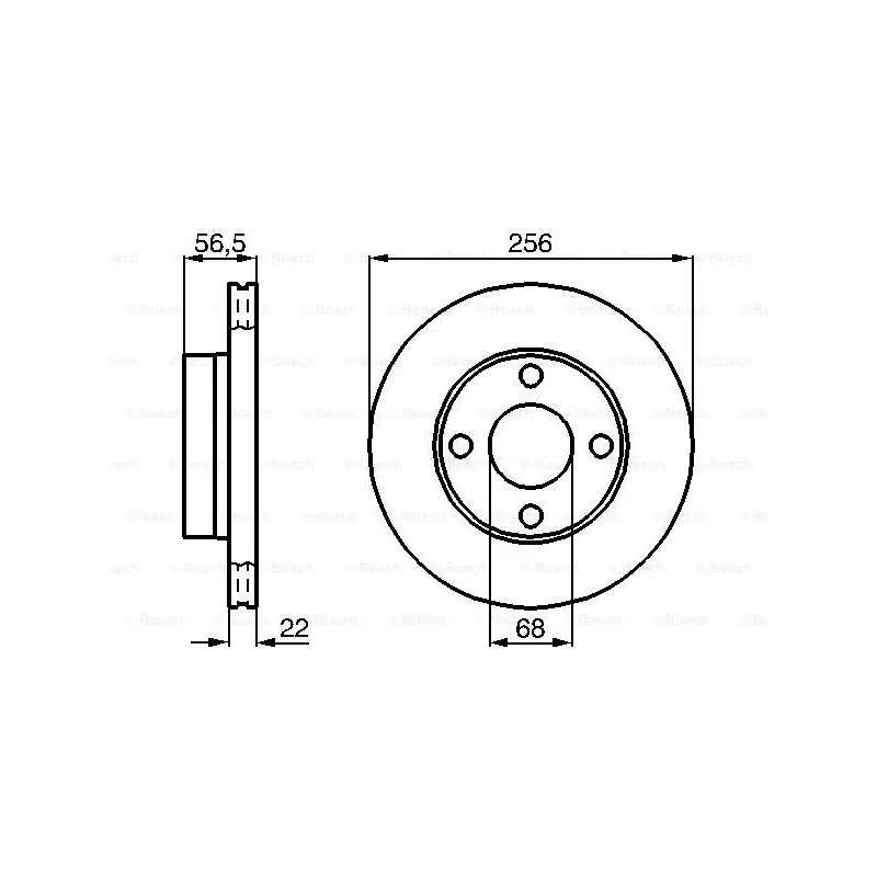 Jeu de 2 disques de frein avant BOSCH 0 986 478 550