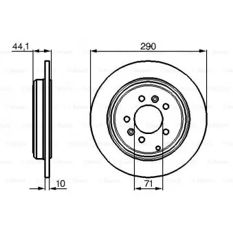 Jeu de 2 disques de frein arrière BOSCH