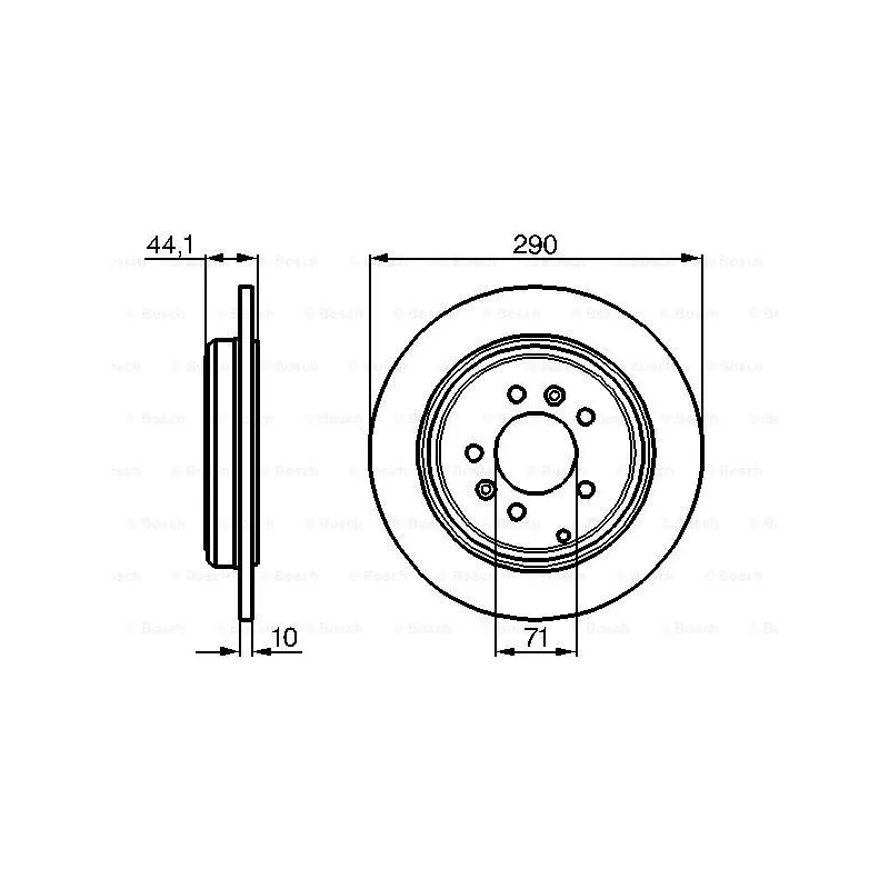 Jeu de 2 disques de frein arrière BOSCH 0 986 478 556