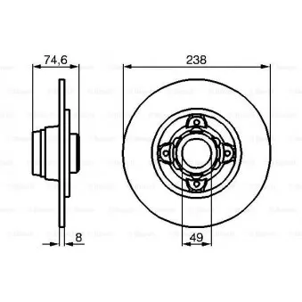 Jeu de 2 disques de frein arrière BOSCH 0 986 478 557