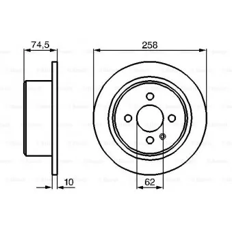 Jeu de 2 disques de frein arrière BOSCH 0 986 478 563