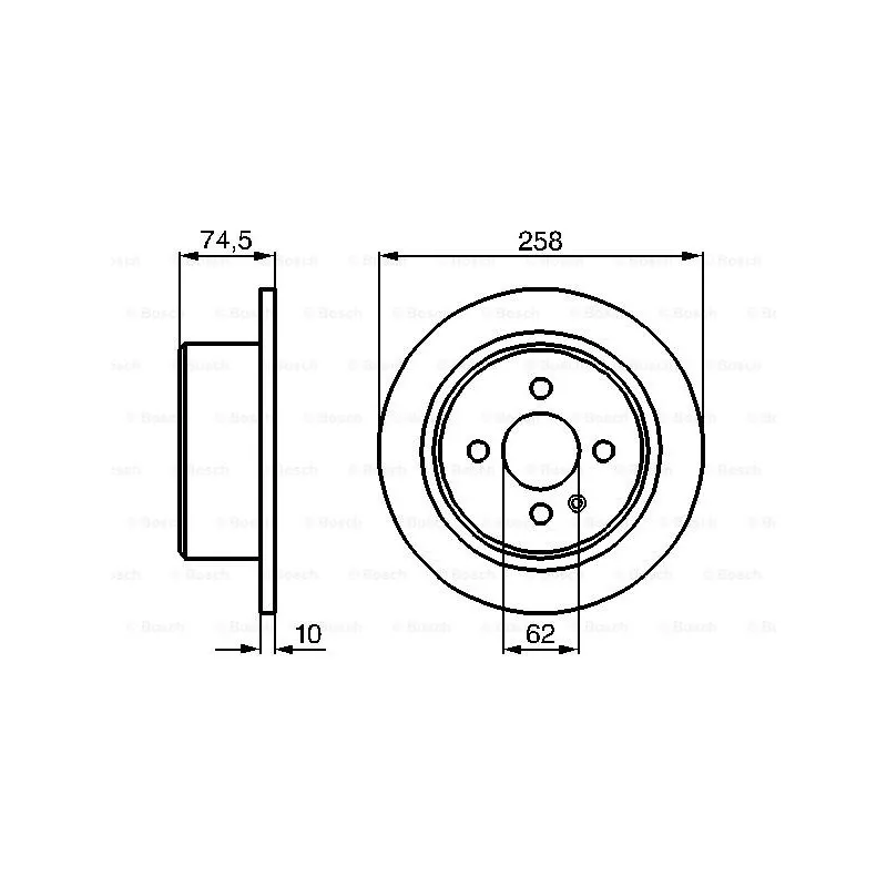Jeu de 2 disques de frein arrière BOSCH 0 986 478 563