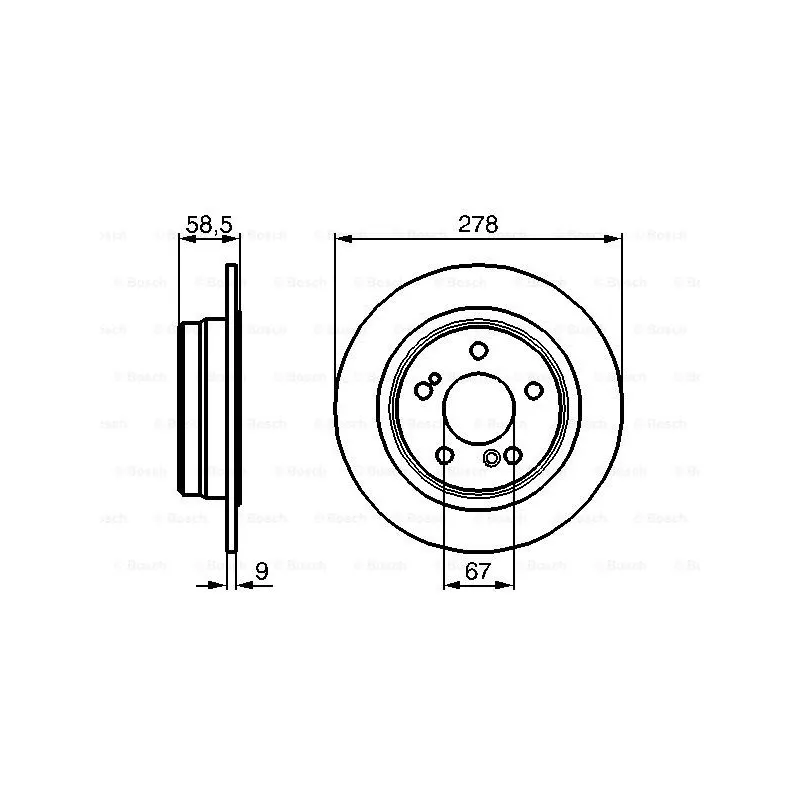 Jeu de 2 disques de frein arrière BOSCH 0 986 478 565