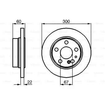 Jeu de 2 disques de frein arrière BOSCH 0 986 478 566