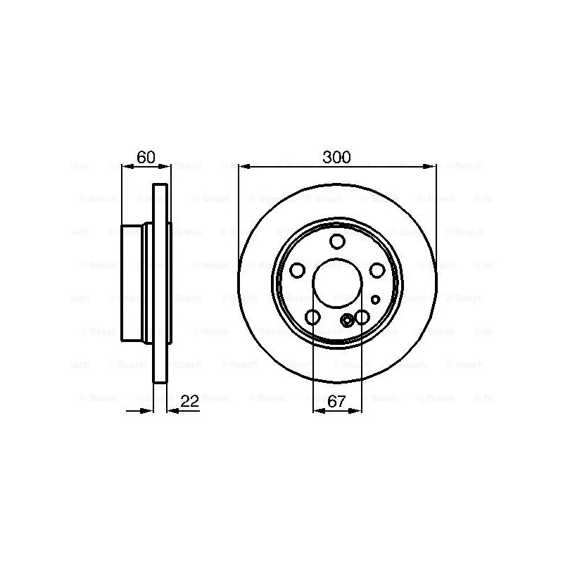 Jeu de 2 disques de frein arrière BOSCH 0 986 478 566