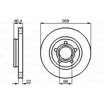 Jeu de 2 disques de frein arrière BOSCH 0 986 478 574