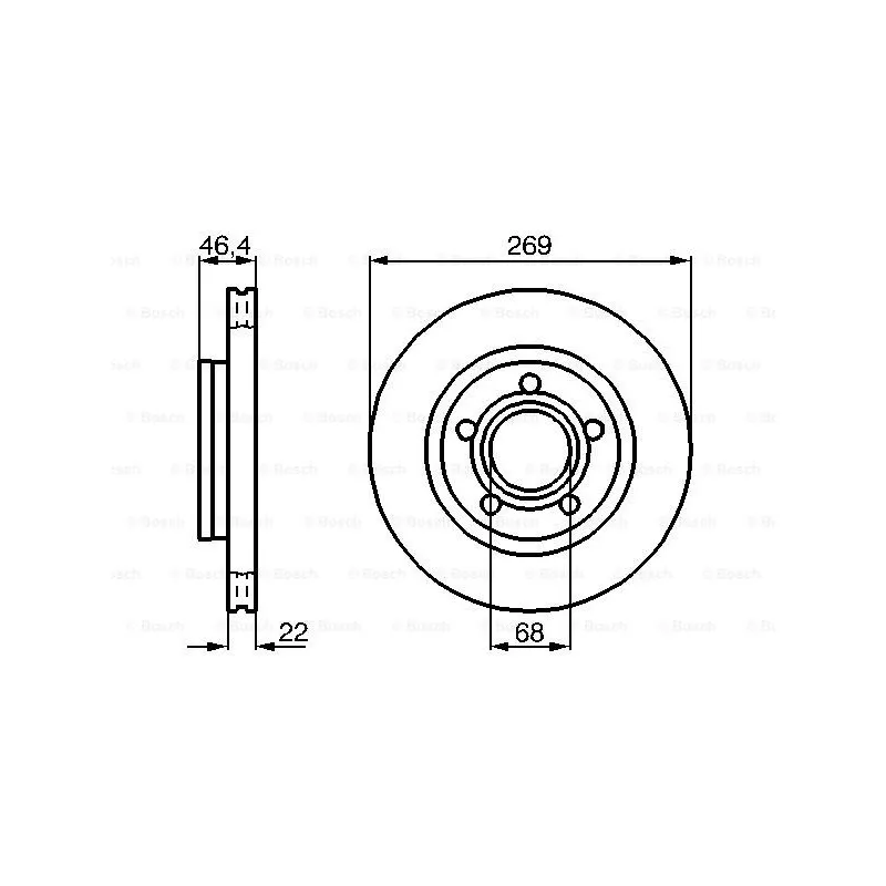 Jeu de 2 disques de frein arrière BOSCH 0 986 478 574