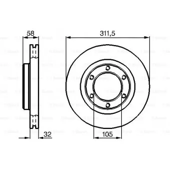 Jeu de 2 disques de frein avant BOSCH 0 986 478 580