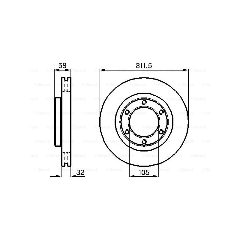 Jeu de 2 disques de frein avant BOSCH 0 986 478 580