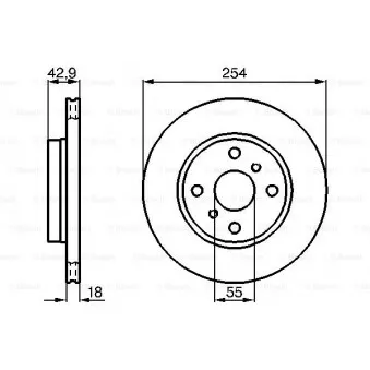 Jeu de 2 disques de frein avant BOSCH 0 986 478 585