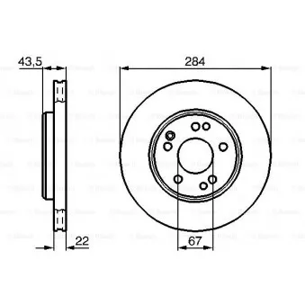 Jeu de 2 disques de frein avant BOSCH
