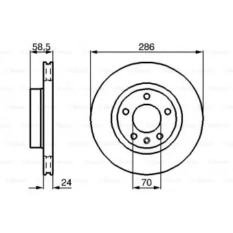 Jeu de 2 disques de frein avant BOSCH 0 986 478 594