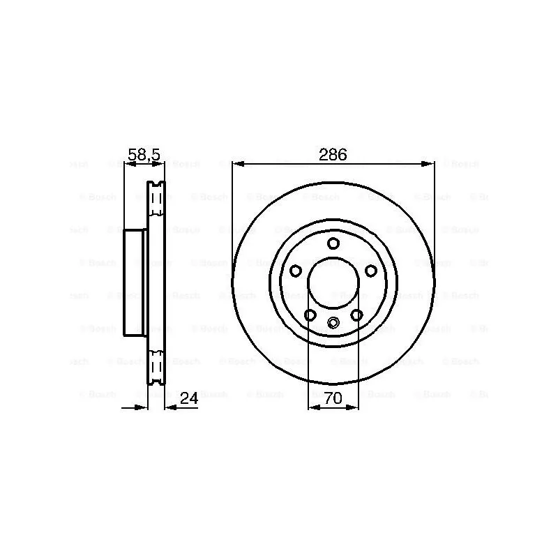 Jeu de 2 disques de frein avant BOSCH 0 986 478 594