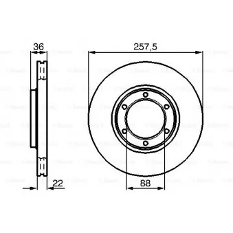 Jeu de 2 disques de frein avant BOSCH 0 986 478 596