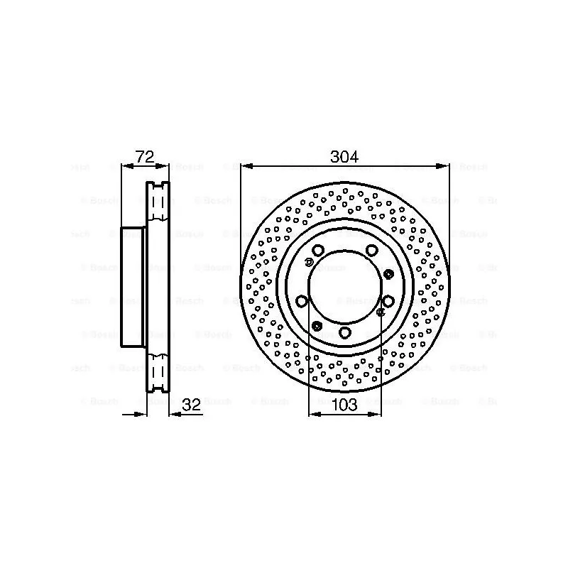 Disque de frein avant droit BOSCH 0 986 478 597