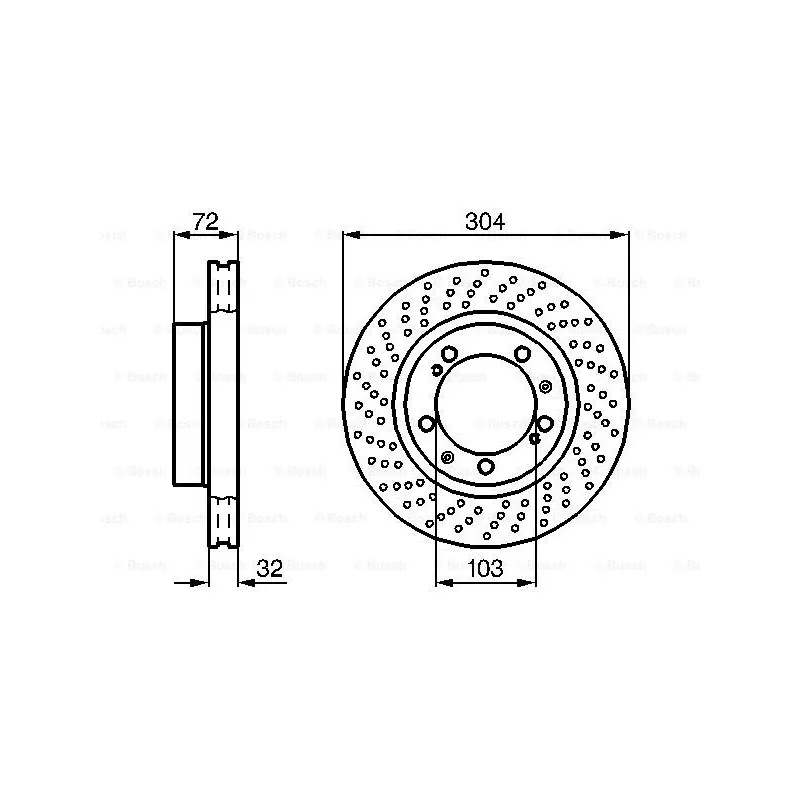 Disque de frein avant gauche BOSCH 0 986 478 599