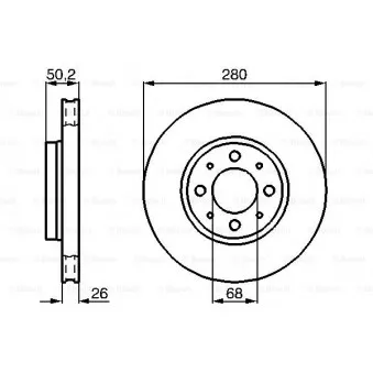 Jeu de 2 disques de frein avant BOSCH 0 986 478 602