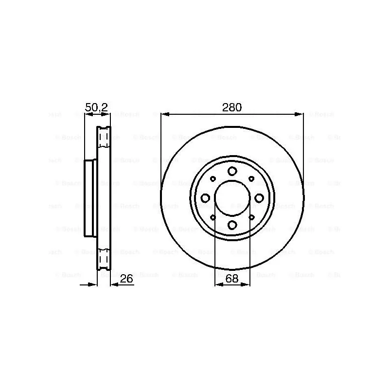 Jeu de 2 disques de frein avant BOSCH 0 986 478 602