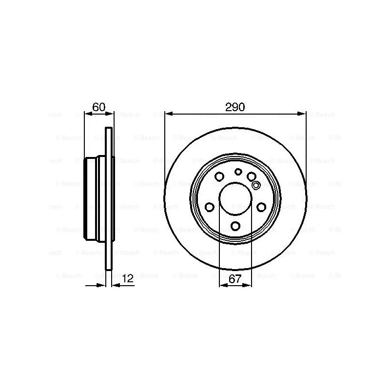 Jeu de 2 disques de frein arrière BOSCH 0 986 478 607