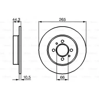 Jeu de 2 disques de frein arrière BOSCH 0 986 478 611