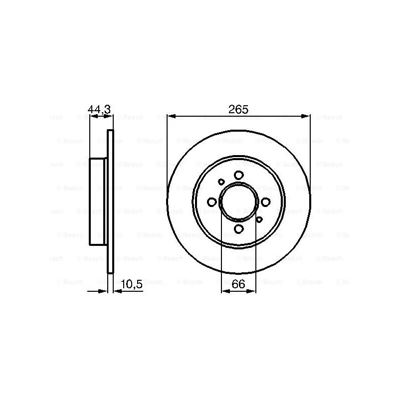 Jeu de 2 disques de frein arrière BOSCH 0 986 478 611