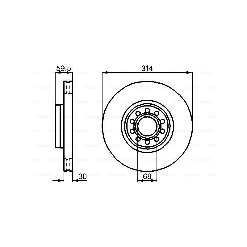 Jeu de 2 disques de frein avant BOSCH 0 986 478 617