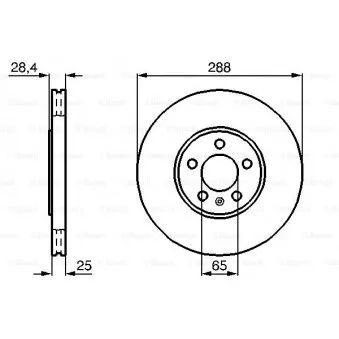Jeu de 2 disques de frein avant BOSCH 0 986 478 619