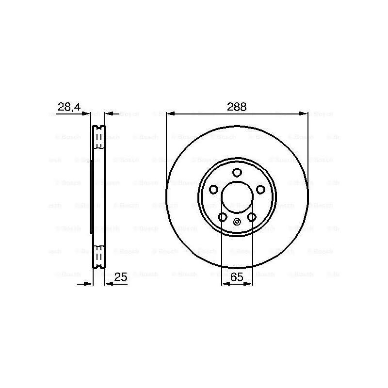 Jeu de 2 disques de frein avant BOSCH 0 986 478 619